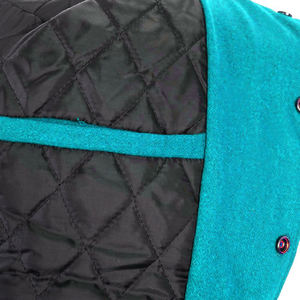 Mens <b>Varsity</b> Letterman <b>Jacket</b> Turquoise Wool White Leather Sleeves Classic Custom <b>Jacket</b> for Men and Women - Product Image 5