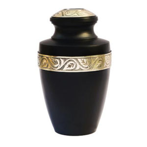 Urne de crémation commémorative de conception merveilleuse pour les hommes et les femmes urnes de conception sculptées à la main de bordure enduite d'or à bas prix - Product Image 2