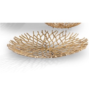 Plateau de luxe ovale en métal pour restaurants, plateau présentoir pour aliments plaqué or, plateau de service pour hôtels, cuisine et table - Product Image 5