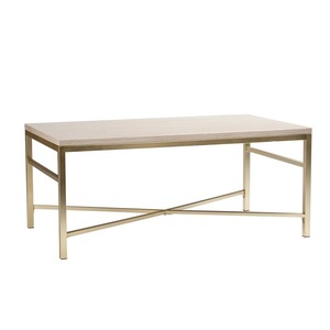 Mesa de Centro de Lujo Moderna y Ecológica con Tapa de Mármol y Metal Forjado a Mano para Sala de Estar - Product Image 2