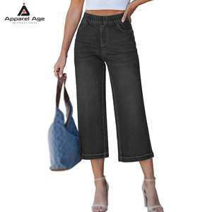 Custom Made Design Breathable Eco-Friendly Women Jeans Capris Unique Design <b>Top</b> Selling Jeans Capris In Wholesale - Product Image 1