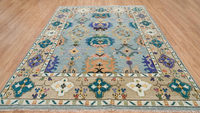 High Quality Wool Hand Knotted Eco-Friendly Anti-Slip Abstract Multi Color 8x14 9x12 Super Kazak Moroccan Low Pile Antique Rugs