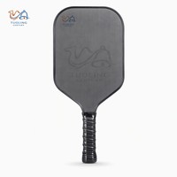 Raquette de pickleball en fibre de carbone brute T700, noyau en nid d'abeille de 16 mm, surface texturée à 40 trous, forme standard, raquette d'entraînement