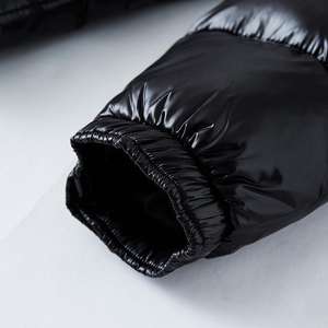 Manteaux chauds et brillants à bulles, manches longues, poches zippées, doudoune courte d'hiver, veste en duvet pour hommes - Product Image 5