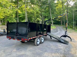 Remolque basculante hidráulico de 16 'Road Legal Dump Trailer W/170HDT Remolques basculantes para tractores Tractor agrícola - Product Image 2