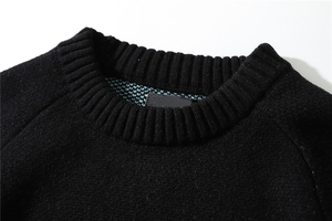 Sudadera de Invierno Cálida para Hombre, al por Mayor, OEM, 100% Algodón, Transpirable, Informal, de Punto, Color Sólido, Cuello Redondo, Personalizada, 2025 - Product Image 3