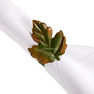 Servilleteros de Metal de hierro con diseño de hoja de arce, servilletero con acabado esmaltado para bodas, cenas, fiestas, Decoración de mesa - Product Image 1