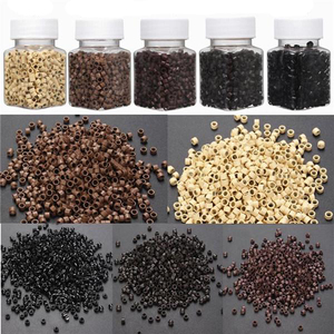 Micro anneaux en Silicone pour Extension de cheveux humains | Perles d'anneau d'extension de cheveux de haute qualité outil quantité en vrac prix de gros - Product Image 2