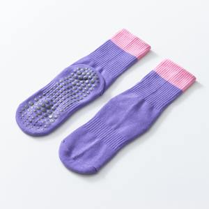 ODM Cotton Color Block Anti-Slip Yoga Pilates Ballet Barre <b>Socks</b> Indoor Sports <b>Grip</b> <b>Sock</b> Women <b>Socks</b> Wholesale JZVINA Factory - Product Image 2