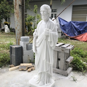 Estatua de José de mármol natural tallada a mano con escultura cristiana para monumento público al aire libre de la Iglesia - Product Image 3