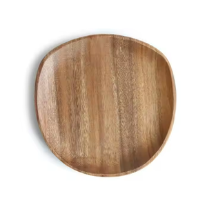 Platos de cena de madera de acacia de lujo modernos seguros Plato de madera Restaurante Artículos de Mesa para el hogar por Artesanías de media luna - Product Image 2