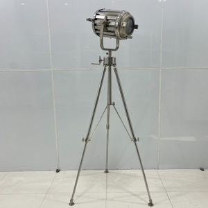 Spotlight Chrome Finish Floor <b>Lamp</b> Searchlight Expandable Tripod Steel Handmade Stand High Quality <b>Lamp</b> - Product Image 1