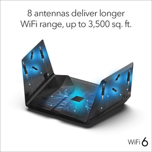 Boîtier de conception moulé compatible avec le routeur WiFi 6 Nighthawk RAX120 12-Stream Dual-Band Gigabit <span class=keywords><strong>AX6000</strong></span> sans fil - Product Image 2