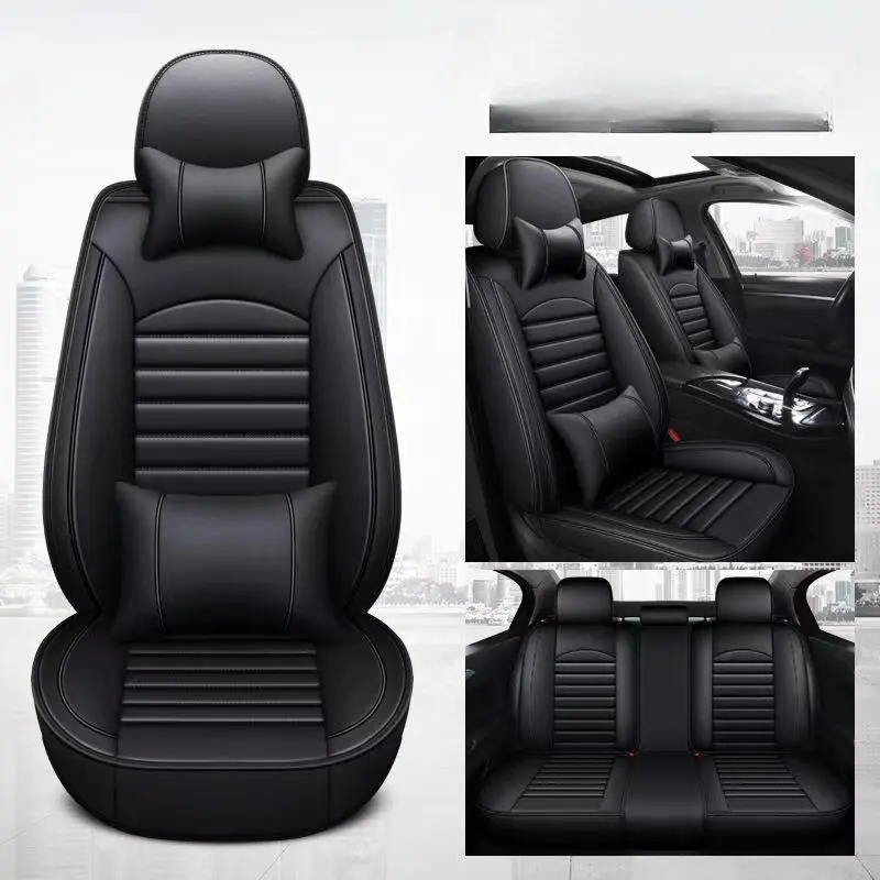 Universal Full Set 5-Seats PU Leather Sport Car Seat Covers for Sports Cars
