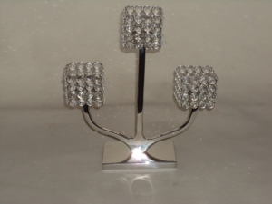 Candelabro Decorativo para el Hogar, Hotel, Bodas y Fiestas, Estilo Real, Decoración de Mesa, Acabado Antiguo, Portavelas Votivo con Cuentas de Cristal - Product Image 4