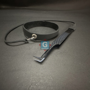 Pinces à cils antistatiques avec bracelet flexible pour extensions de cils, pointes en acier inoxydable de précision - Product Image 2