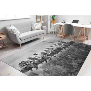 Tapis « Déjeuner sur un gratte-ciel » : Tapis d'ambiance de la ville de New York, Tapis en chenille - Product Image 5