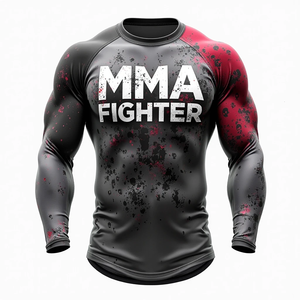 Haute qualité Premium BJJ Rash Guards personnalisé impression numérique Stretch léger Durable MMA respirant formation Anti UV rapide - Product Image 2