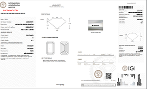 Diamante cultivado en laboratorio de corte esmeralda de 2,50 quilates, certificado IGI, color G, VS1, piedra de laboratorio de claridad - Product Image 5