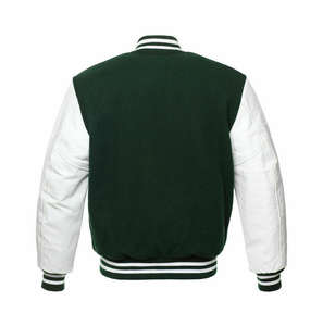 Chaqueta universitaria de lana personalizada para hombre, talla XL, ropa de calle de invierno con parches de logotipo bordado, chaqueta de béisbol, parches de Letterman - Product Image 4