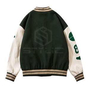 Vêtements de sport de qualité supérieure Chenille broderie cuir veste d'hiver tenue décontracté en plein air hommes personnalisé Chenille broderie vestes - Product Image 2