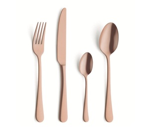 Juego de Cubiertos de acero inoxidable con brillo de espejo de gama alta Cubiertos duraderos para cenas finas y hospitalidad Acabado en oro Premium - Product Image 4