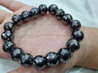 Cuentas de moissanita negra de grado AAA, piedras facetadas pequeñas de 8mm y 4mm para fabricación de pulseras y collares de joyería personalizada