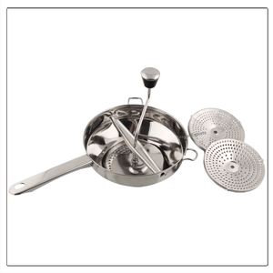 Molino de Alimentos de Acero Inoxidable Duradero de 20 cm con 3 Discos Ecológico para Moler Alimentos - Product Image 4