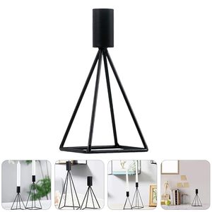 Outdoor Metal Lamp Home Decor <b>Candle</b> <b>Lantern</b> <b>Holder</b> Black Iron <b>Lantern</b> for Living Room Decoration <b>Candle</b> Stand - Product Image 3