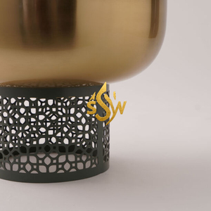 Casserole ronde de qualité supérieure, couleur or et gris, très vendue, chauffe-plat de table en métal à prix avantageux - Product Image 4