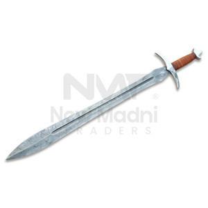 DAMAS FAIT À LA MAIN WRAP CUIR POIGNÉE VIKING ÉPÉE NMT-2544 - Product Image 1