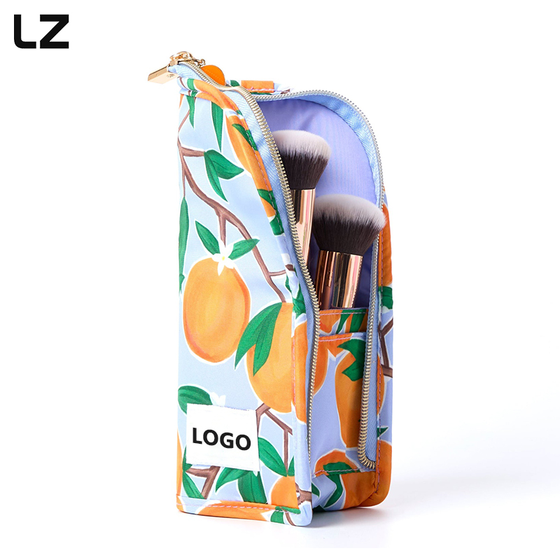 Caso de cepillo de maquillaje de pie