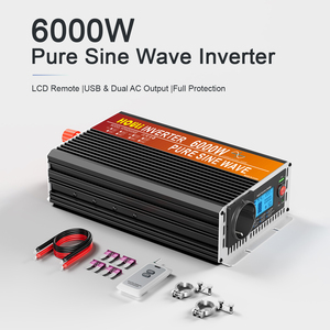Inversor Solar HOULI de 6000W/3000W, Convertidor de Corriente para Automóvil, Inversor de Onda Sinusoidal Pura de 12V/24V CC a 220V CA para Suministro de Energía en Casa y Autocaravanas - Product Image 4