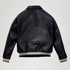 Veste en cuir respirante pour homme, chaude pour l'hiver, avec col montant, style streetwear personnalisable à prix raisonnable - Product Image 5