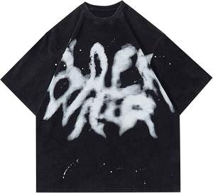 เสื้อยืดโอเวอร์ไซส์สั่งทำพิเศษ ผ้าฝ้าย 100% สตรีทแวร์ลายกราฟิก พิมพ์ลายพัฟสกรีน เสื้อยืดน้ำหนักมาก พิมพ์ลายการ์ตูน เสื้อยืดผู้ชาย - Product Image 1