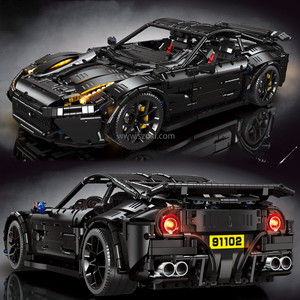 Jie yıldız 91102 teknik süper spor araba DIY yapı taşı seti noel hediyesi için Boys şehir yarış serisi için 3097 adet - Product Image 3
