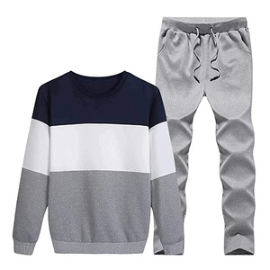 Slim Fit Tracksuitแฟชั่นสบายๆSweatsuitผู้ใหญ่เหงื่อชุดวิ่งออกกําลังกาย 2 ชิ้นชุดไนลอนโพลีเอสเตอร์ชุดกีฬา - Product Image 4