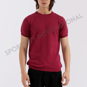 T-shirt à col montant pour homme, de haute qualité, épais, 100% coton, coupe classique, personnalisable - Product Image 3