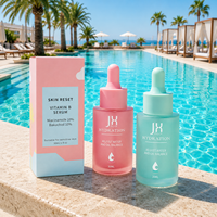 Flacon de sérum rose givré de 30 ml, qualité standard européenne, emballage de luxe pour soins de la peau, Dubaï, France, assistance technique locale