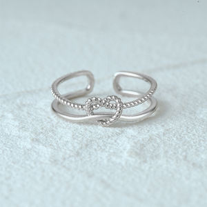 CANNER kustom zirkonia kubik janji desainer cincin pertunangan 925 perak ganda salib hati cincin jari hadiah Hari Valentine - Product Image 2