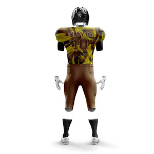 Nouveau design ensembles d'uniformes de football américain pour jeunes et adultes 100% polyester manches courtes respirant options de taille plus logo avant - Product Image 3
