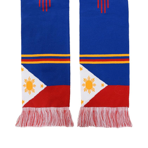 El mejor Material de invierno de punto estilo fútbol bufandas largas lisas con logotipo personalizado impreso tejido personalizado - Product Image 4