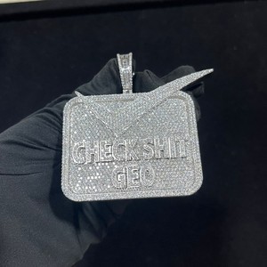 จี้รูปสัตว์การ์ตูน 3 มิติ แบบกำหนดเอง สไตล์ฮิปฮอป ทองคำขาว/โรสโกลด์ เครื่องประดับชั้นดี ของขวัญ ประดับเพชรทรงเหลี่ยมเจียระไน - Product Image 3