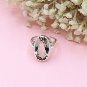 Compre el anillo de piedras preciosas de amatista verde natural de alta calidad superior en 925 joyería de mujer hecha a mano de plata esterlina sólida para venta al por mayor - Product Image 3