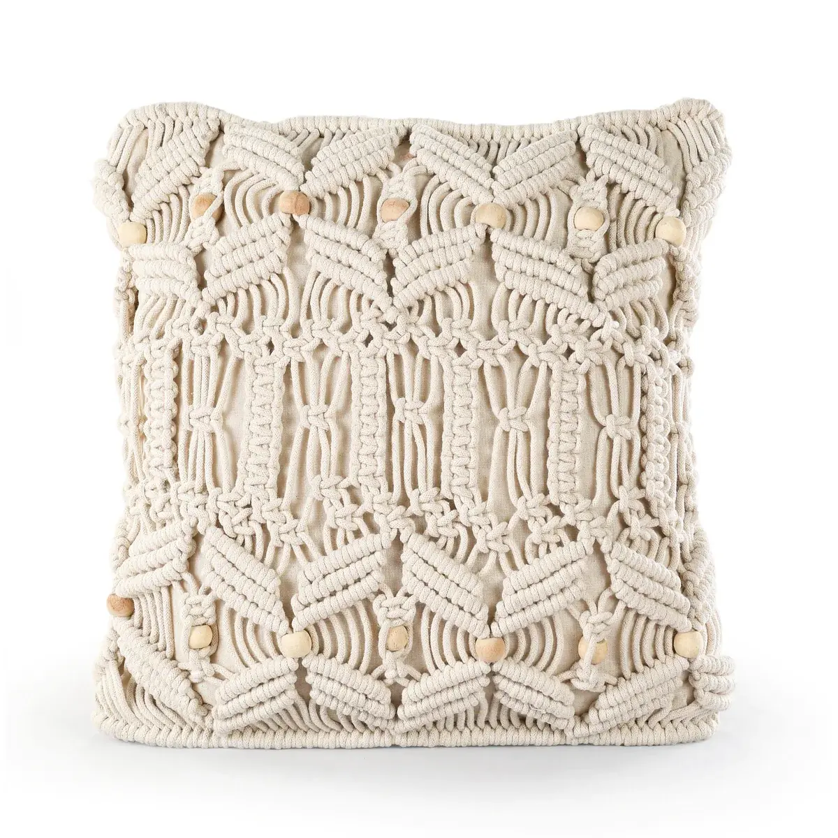 High End Quality 100% Cotton Pillow Cover Charming Macrame Throw Cushion Case From Vietnam Factory