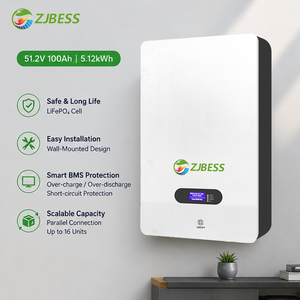 <span class=keywords><strong>Batterie</strong></span> lithium murale 5 kWh 51,2 V 100 Ah avec écran LCD et support pour installation facile, alimentation de garage - Product Image 5