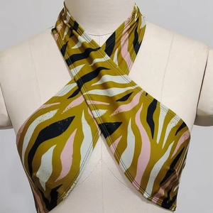 Customizable Bikini Set with Micro Bra Plaid Fruit Animal & Solid Patterns Rhinestone Lace Decorations Front Waist Logo Position - Product Image 1