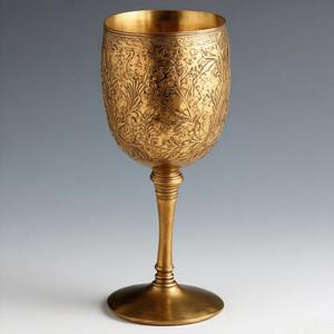Cáliz Sagrado ShepherdCup, Copa de Vino de Latón Antiguo, Cáliz Artesanal para Uso Litúrgico y Ceremonias Tradicionales de la Iglesia - Product Image 3