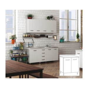 Kit de Cocina Base 2 Ante 80x50xh85 Cm Blanco - Product Image 1
