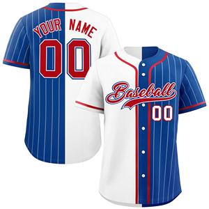 Maillots de baseball à boutons très vendus, uniformes de baseball sur mesure, panneau contrasté rayé, maillot de baseball rétro pour garçons - Product Image 1